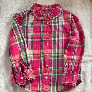Ralph Lauren Kids Plaid Shirt - Pink and Green